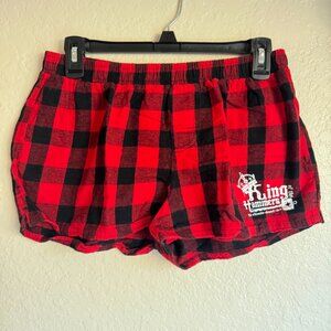 Boxercraft Men’s Red & Black Plaid Sleep Shorts | Medium | King of the Hammers